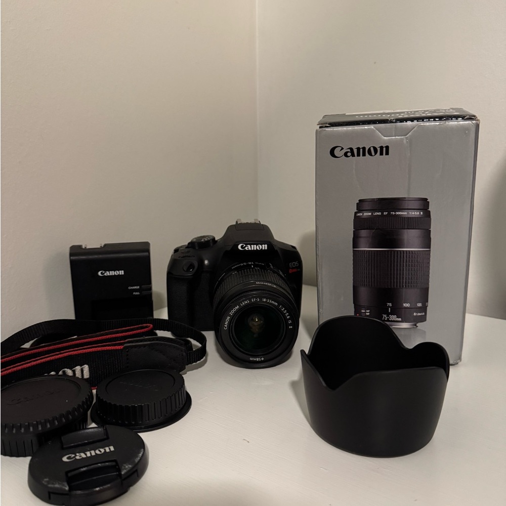 Canon EOS Rebel t6 Camera Set with  Extra Lens (Ef 75-300mm)